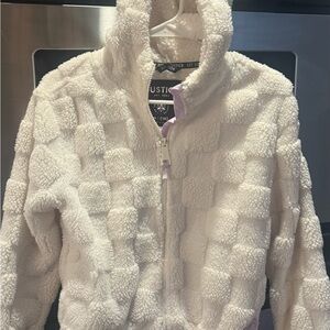 Justice Cream Textured Hoodie